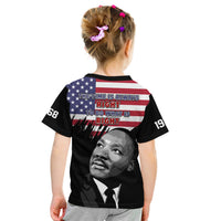 United States T Shirt United States Happy MLK Day Flag Grunge Style - Wonder Print Shop