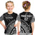 Custom Text And Number Fiji Rugby T Shirt KID Fijian Cibi Dance Tapa Pattern Black - Wonder Print Shop