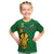 (Custom Text And Number) South Africa Rugby T Shirt KID Bokke Springbok With African Pattern Stronger Together - Wonder Print Shop