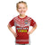 Custom Text And Number Tonga Rugby T Shirt KID Mate Maa Tonga Pacific Ngatu White - Wonder Print Shop