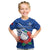(Custom Text And Number) Samoa Rugby T Shirt KID Manu Samoa Polynesian Hibiscus Blue Style - Wonder Print Shop