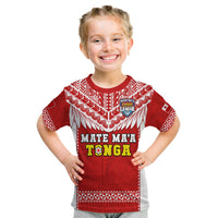 Custom Text And Number Tonga Rugby T Shirt Mate MaA Tonga Pacific Ngatu White - Wonder Print Shop