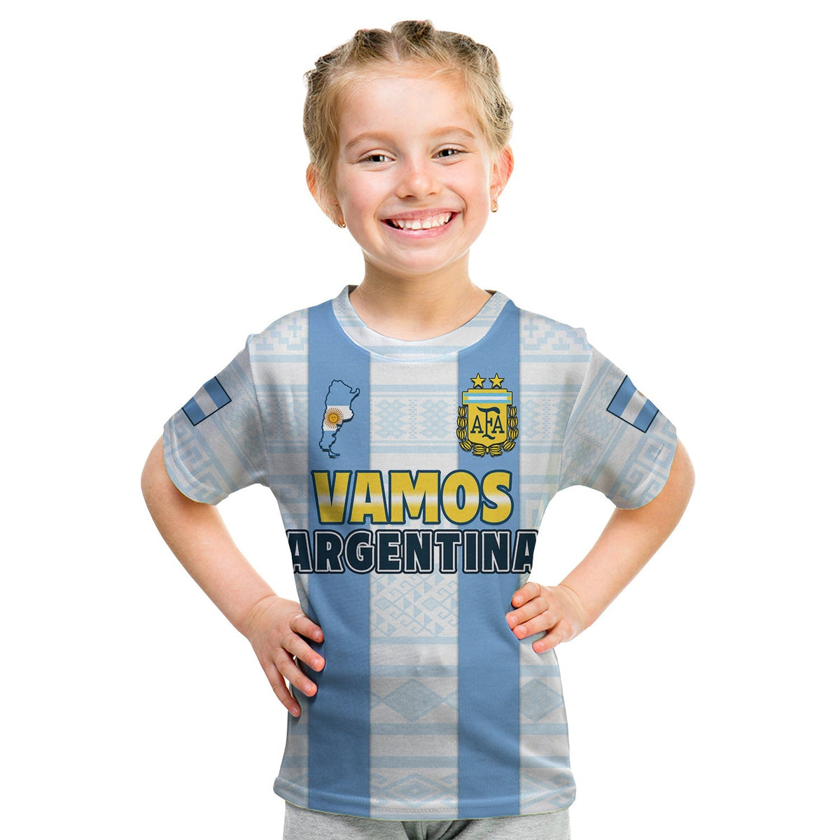 Argentina Football 2022 T Shirt KID Vamos La Albiceleste - Wonder Print Shop