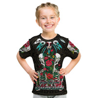 Mexico T Shirt Floral Skull Dia De Los Muertos - Wonder Print Shop