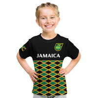 Jamaica Football T Shirt KID Reggae Girlz 2023 Cup Of Nations Ver.01 - Wonder Print Shop