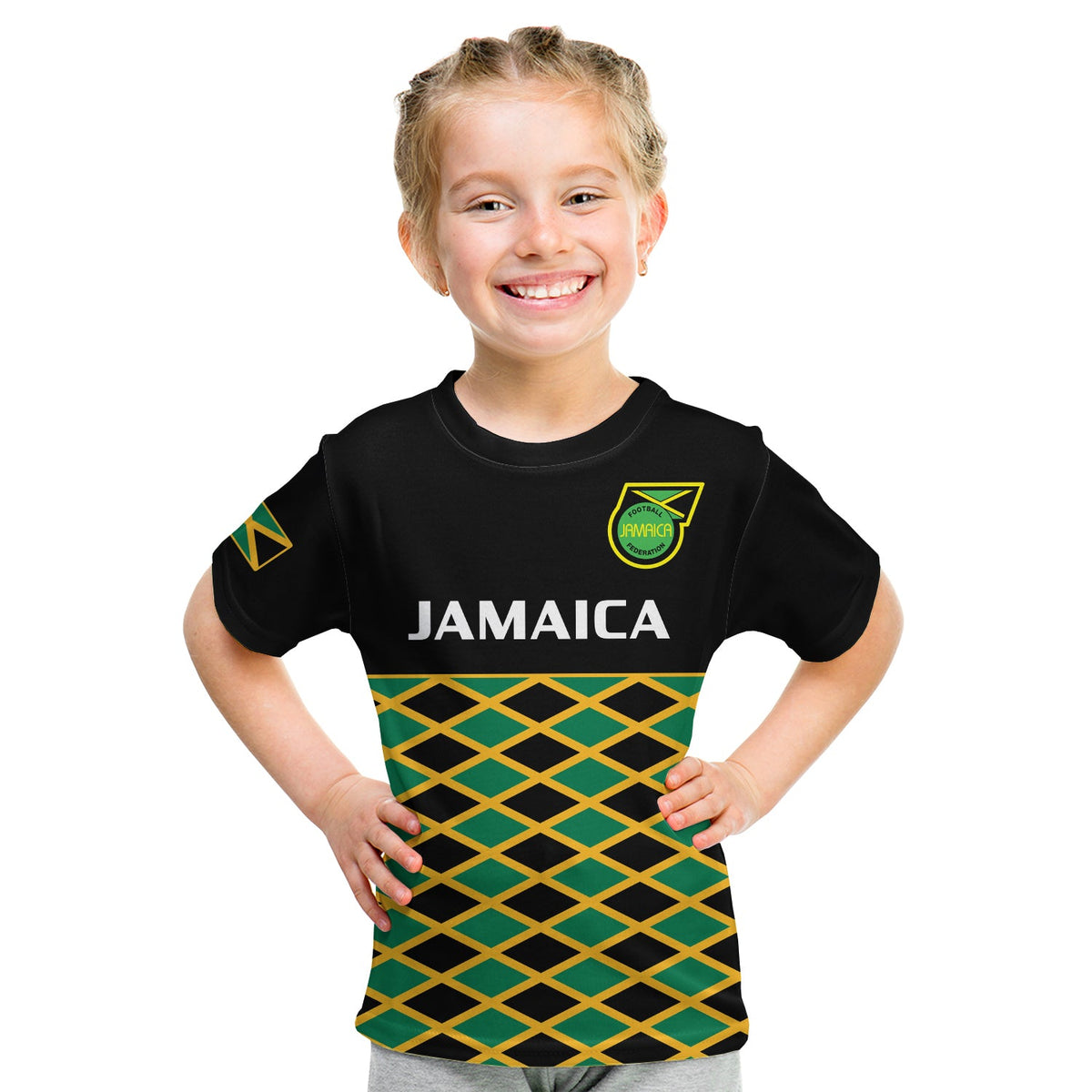 Jamaica Football T Shirt Reggae Girlz 2023 Cup Of Nations Ver.01 - Wonder Print Shop