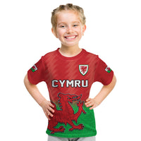 Wales Football T Shirt KID World Cup 2022 Come On Cymru Yma O Hyd - Wonder Print Shop