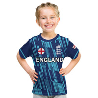 (Custom Text And Number) England Cricket T Shirt KID Sporty 2022 - Wonder Print Shop