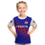 (Custom Text And Number) Croatia Football T Shirt KID Hrvatska Checkerboard Blue Version - Wonder Print Shop