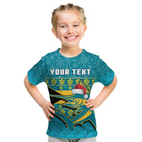 (Custom Personalised) Bahamas T Shirt KID Bahamian Blue Marlin Merry Christmas - Wonder Print Shop