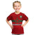 Morocco Football T Shirt KID World Cup 2022 Red Moroccan Pattern - Wonder Print Shop