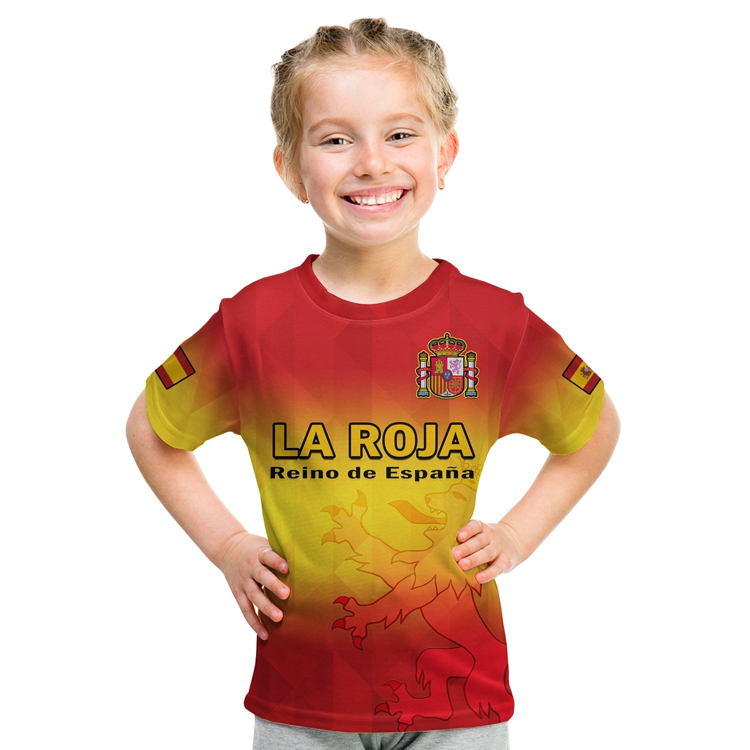 Spain Football T Shirt KID La Roja World Cup 2022 - Wonder Print Shop