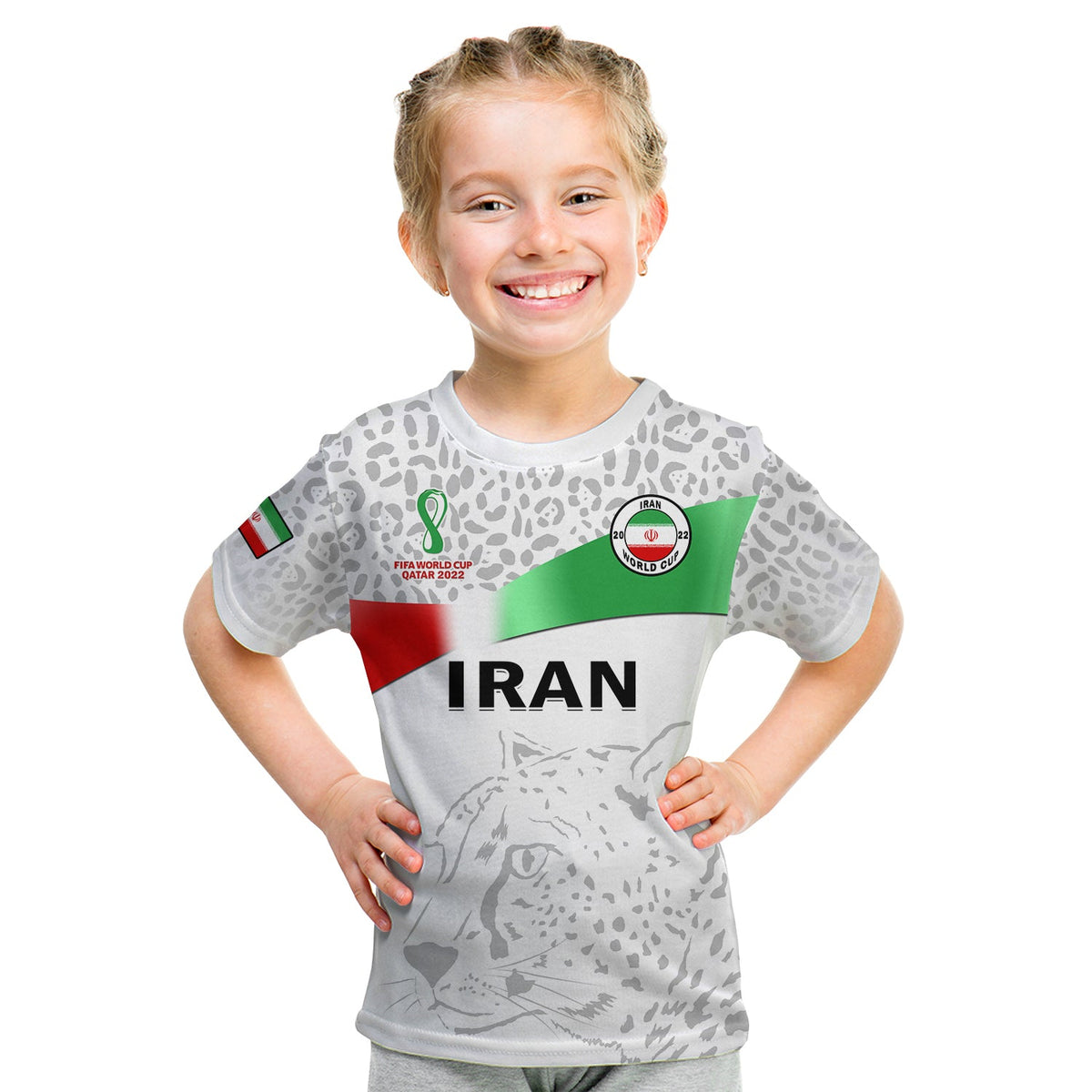 Iran Football T Shirt KID Team Melli World Cup 2022 - Wonder Print Shop