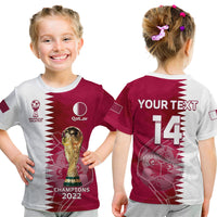 Custom Qatar Football T Shirt Annabi Champions Proud WC 2022 - Wonder Print Shop