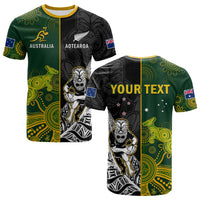 Custom Australia Rugby Mix Aotearoa Rugby T Shirt Wallabies All Black Special Version - Wonder Print Shop