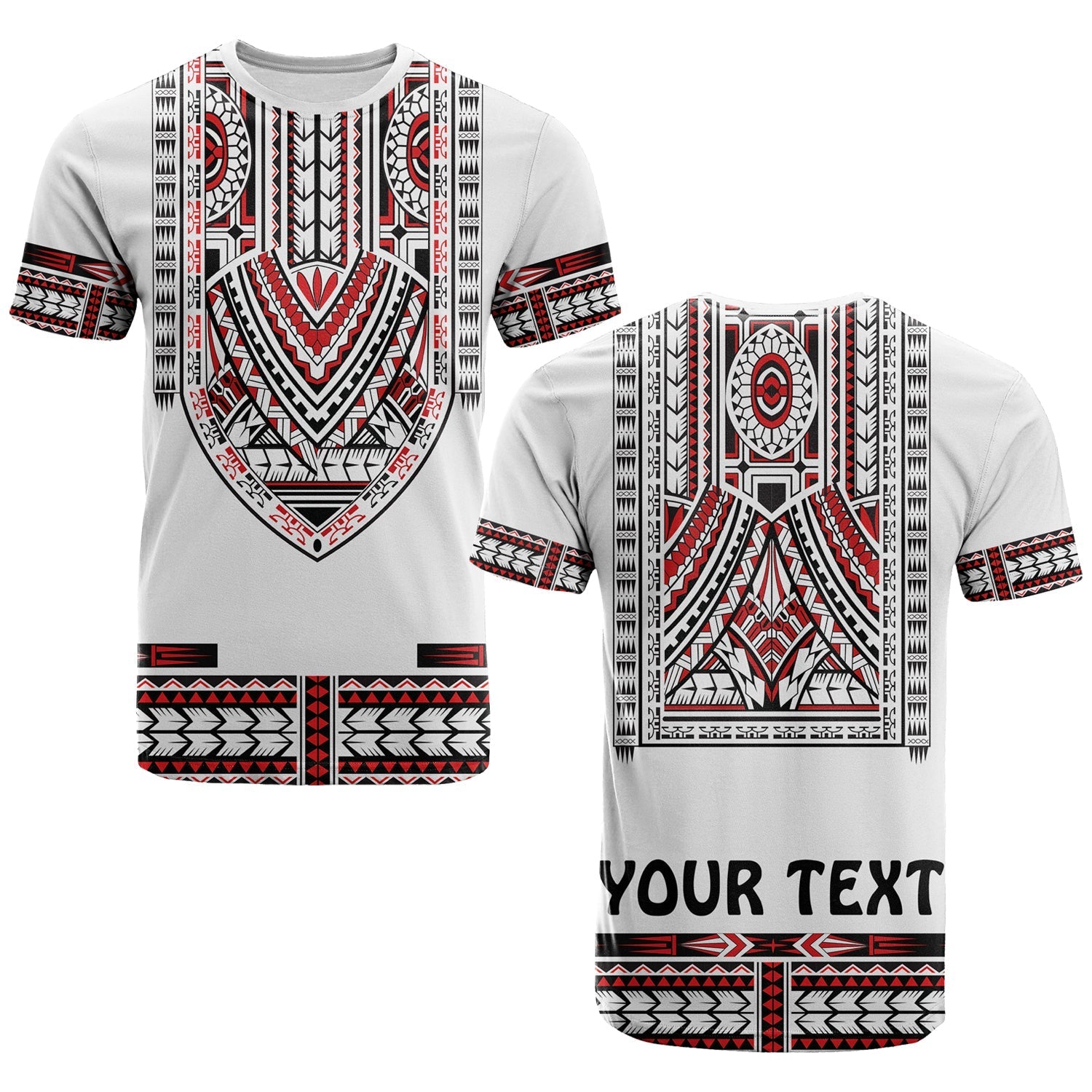Custom Polynesian T Shirt Dashiki With Polynesian Tattoo Royal Version - Wonder Print Shop