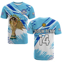 Custom Uruguay Football T Shirt La Celeste WC 2022 Sporty Style - Wonder Print Shop