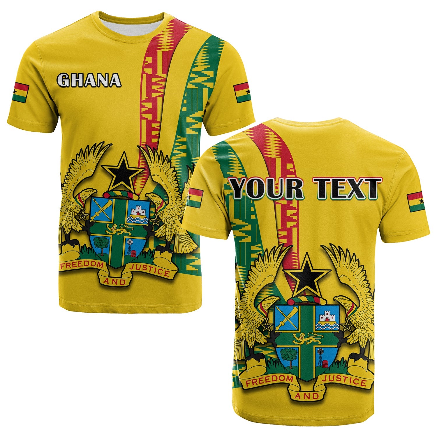 custom-personalised-ghana-t-shirt-ghanan-coat-of-arms-mix-kente-pattern