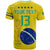 Custom Brazil Football T Shirt Go Champions Selecao Campeao LT13 - Wonder Print Shop