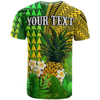 Custom Hawaii Pineapple T Shirt Plumeria Frangipani Mix Tribal Pattern LT13 - Wonder Print Shop