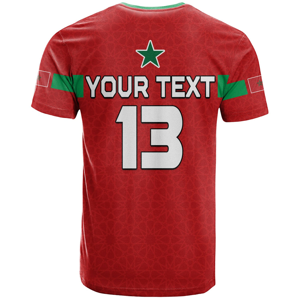 Custom Morocco Football T Shirt Champions World Cup New History LT13 - Wonder Print Shop