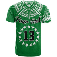 Custom Cook Islands Tatau T Shirt Symbolize Passion Stars Version Green LT13 - Wonder Print Shop