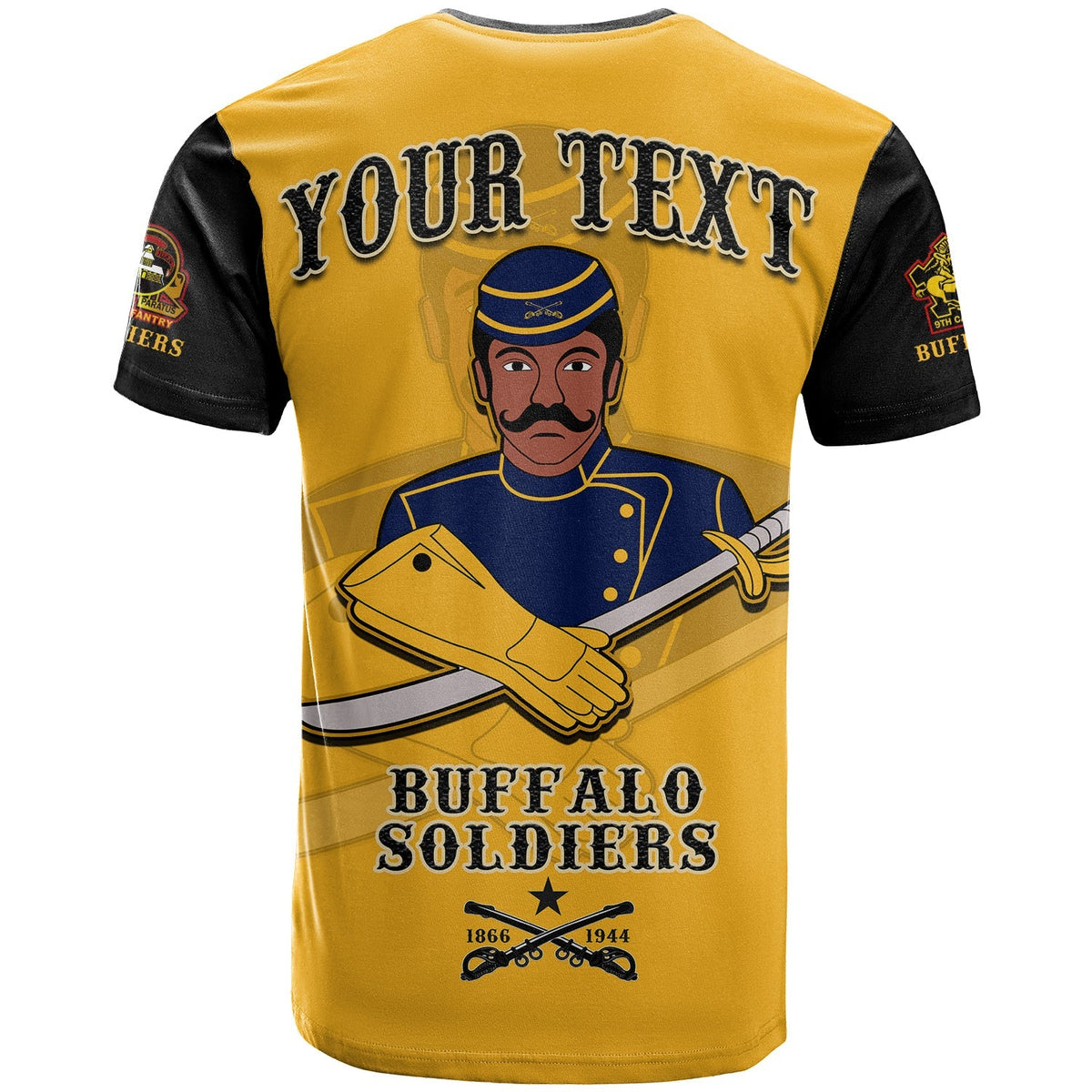Custom Buffalo Soldiers T Shirt Motorcycle BSMC Club LT13 - Wonder Print Shop