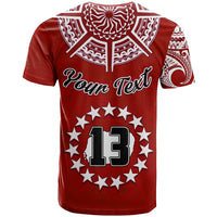 Custom Rarotonga Cook Islands T Shirt Turtle and Map Style Red LT13 - Wonder Print Shop