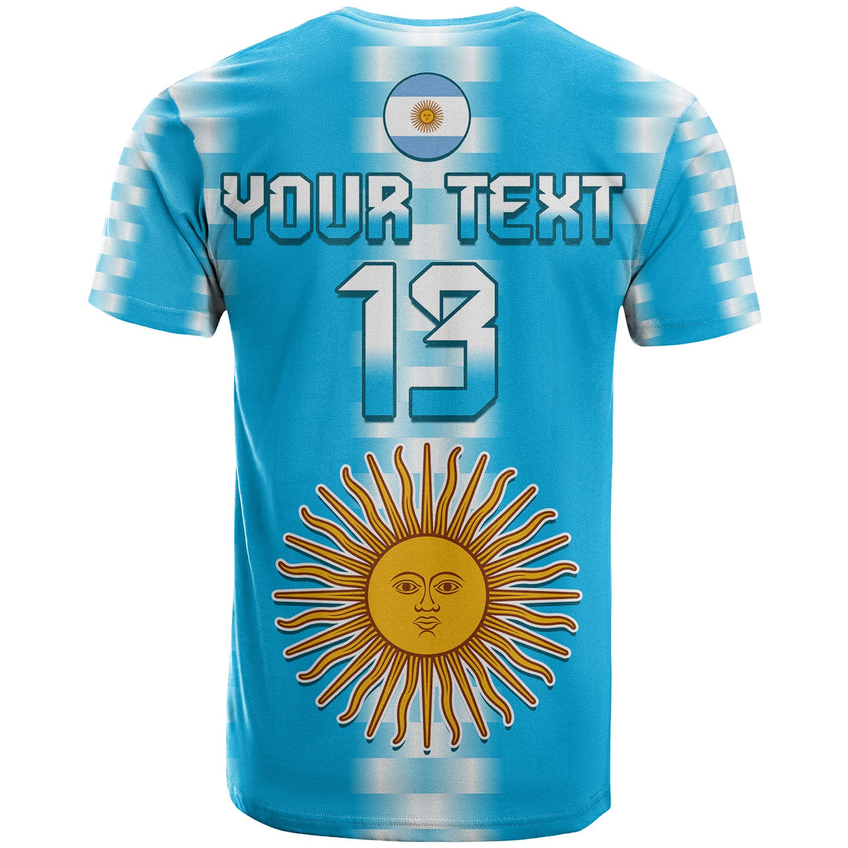 Custom Argentina Football Champions T Shirt La Albiceleste GOAT LT13 - Wonder Print Shop