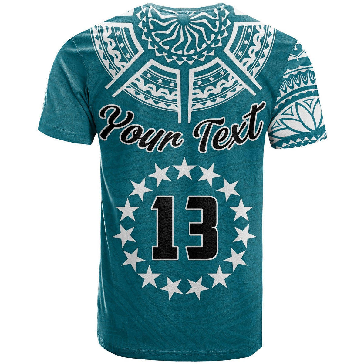 Custom Cook Islands Tatau T Shirt Symbolize Passion Stars Version Blue LT13 - Wonder Print Shop
