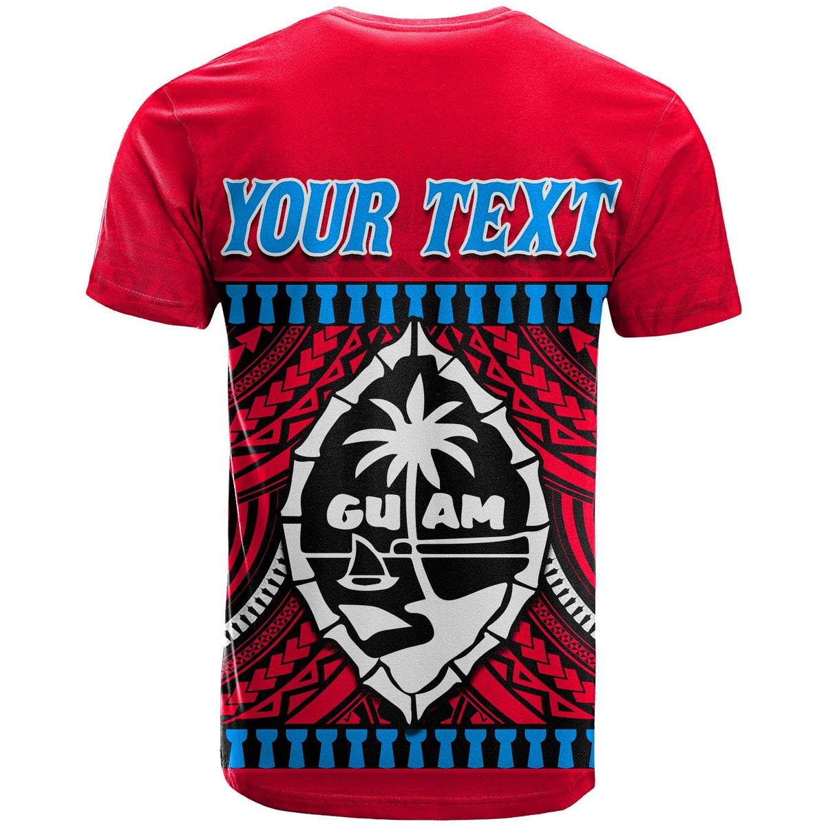 Custom Guam Chamorro T Shirt Latte Stone Red Polynesian Haligi LT13 - Wonder Print Shop