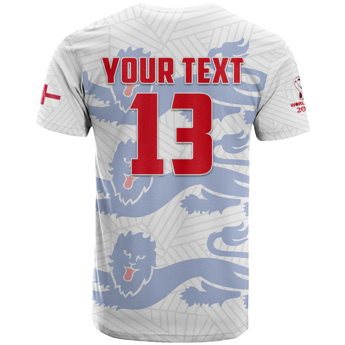 Custom England Football T Shirt Come On Three Lions Soccer Champions World Cup Ver.01 LT13 - Wonder Print Shop