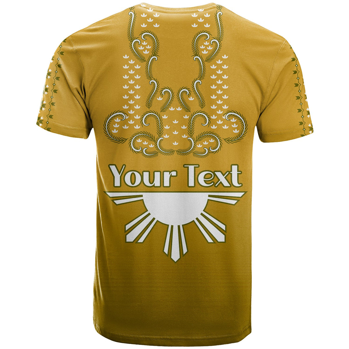 Custom Philippines T Shirt Sun Filipino Gold Barong LT13 - Wonder Print Shop