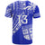Custom Text and Number Fiji Rugby Sevens T Shirt Fijian 7s Tapa Polynesian Blue Ver.02 LT13 - Wonder Print Shop