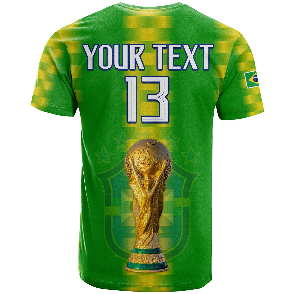 Custom Brazil Football Champions T Shirt Proud Selecao LT13 - Wonder Print Shop