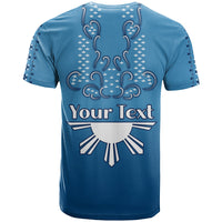 Custom Philippines T Shirt Sun Filipino Blue Barong LT13 - Wonder Print Shop