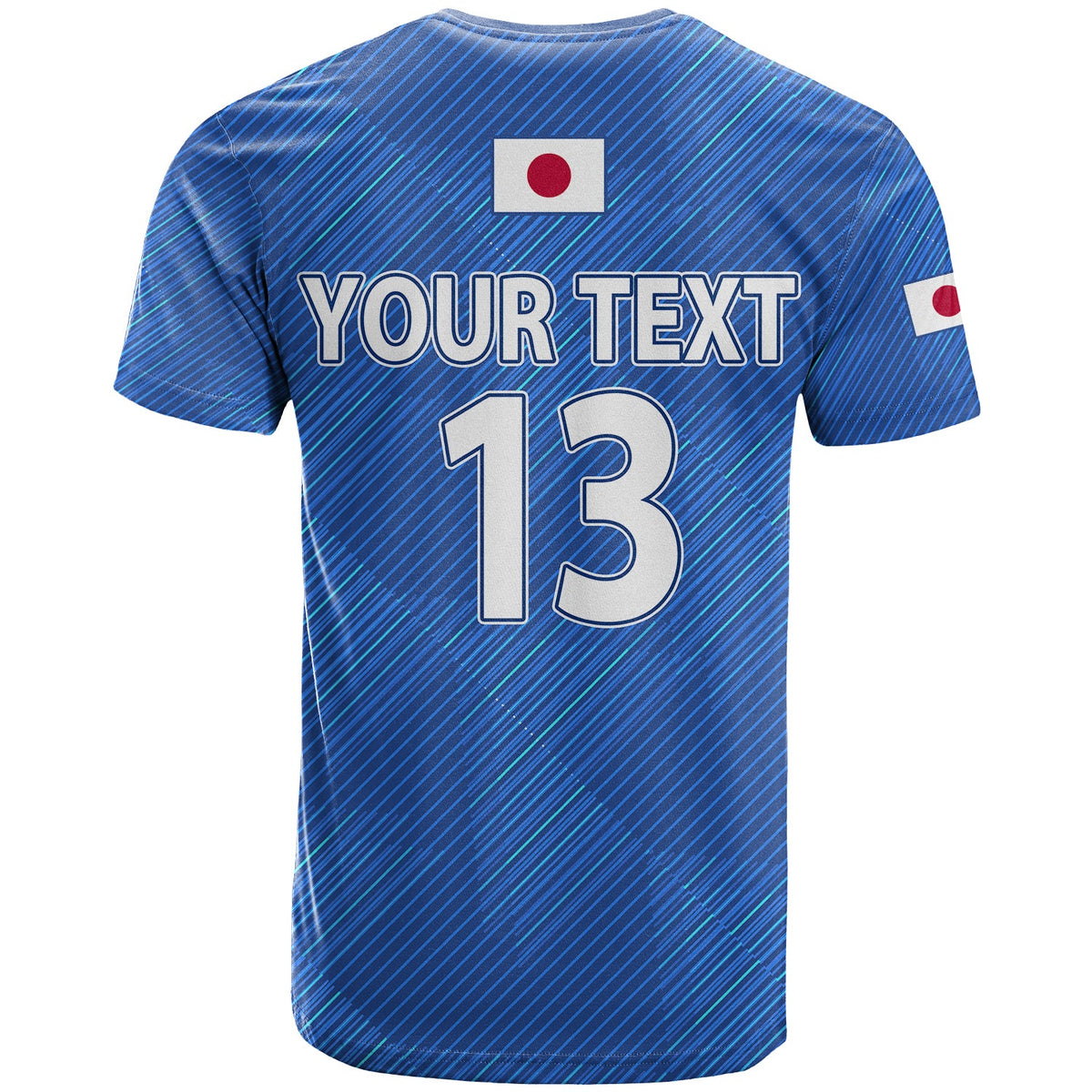 Custom Japan Football T Shirt Samurai Blue Champions 2022 World Cup LT13 - Wonder Print Shop