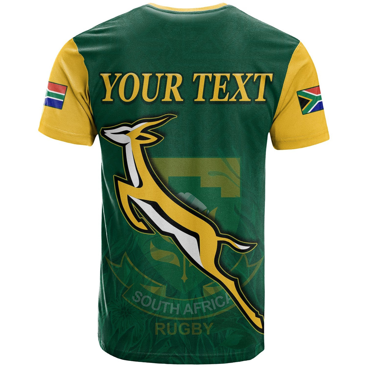Custom South Africa Rugby T Shirt Springboks Champion Bokke African Pattern Go Bokke LT13 - Wonder Print Shop