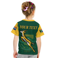 (Custom Personalised) South Africa Rugby T Shirt KID Springboks Champion Bokke African Pattern Go Bokke LT13 - Wonder Print Shop