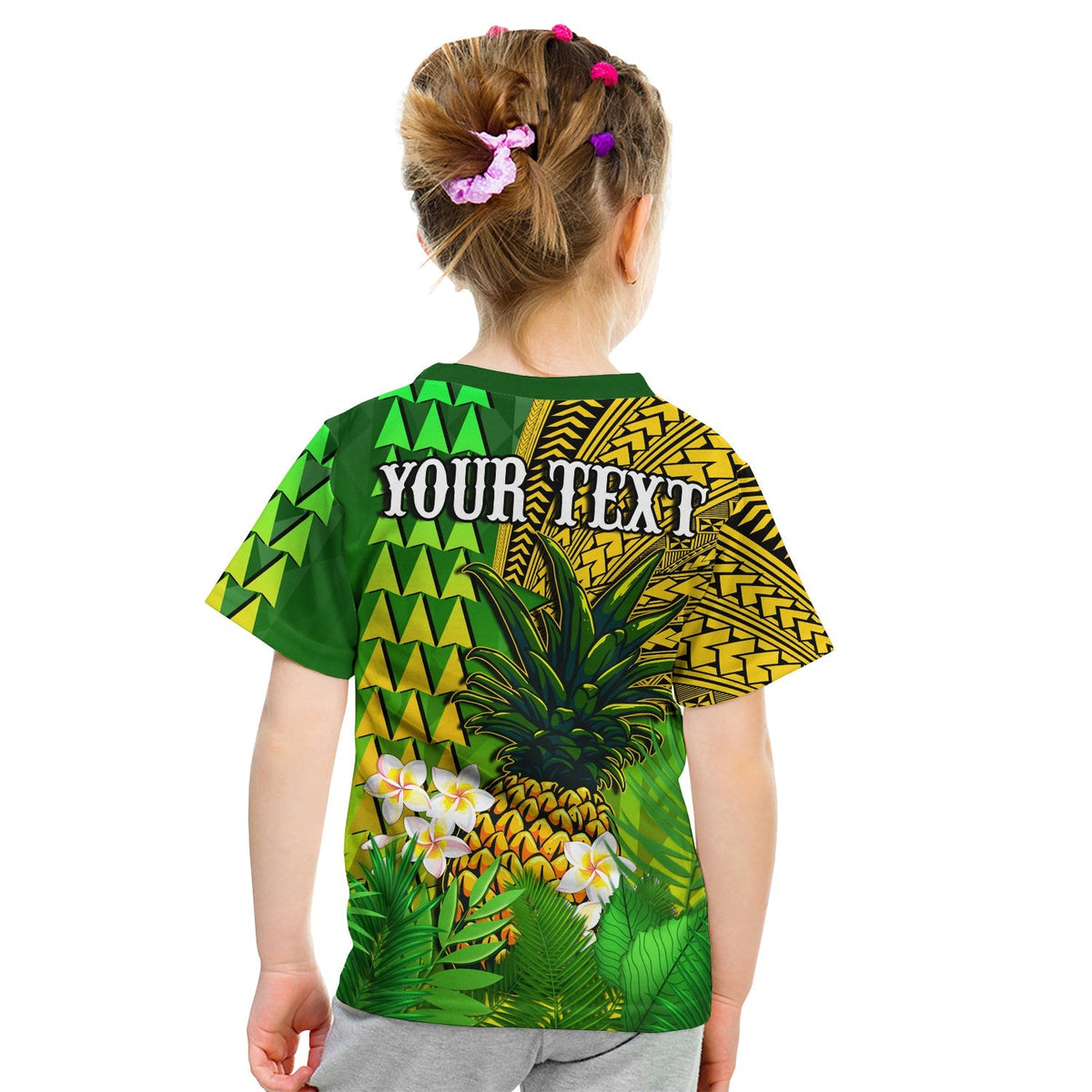 Custom Hawaii Pineapple T Shirt Plumeria Frangipani Mix Tribal Pattern LT13 - Wonder Print Shop