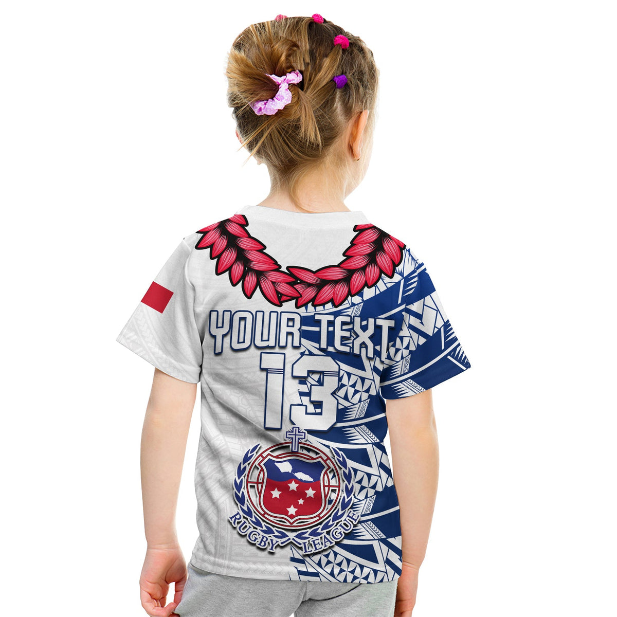 Custom Toa Samoa Rugby T Shirt Siamupini Ula Fala White LT13 - Wonder Print Shop