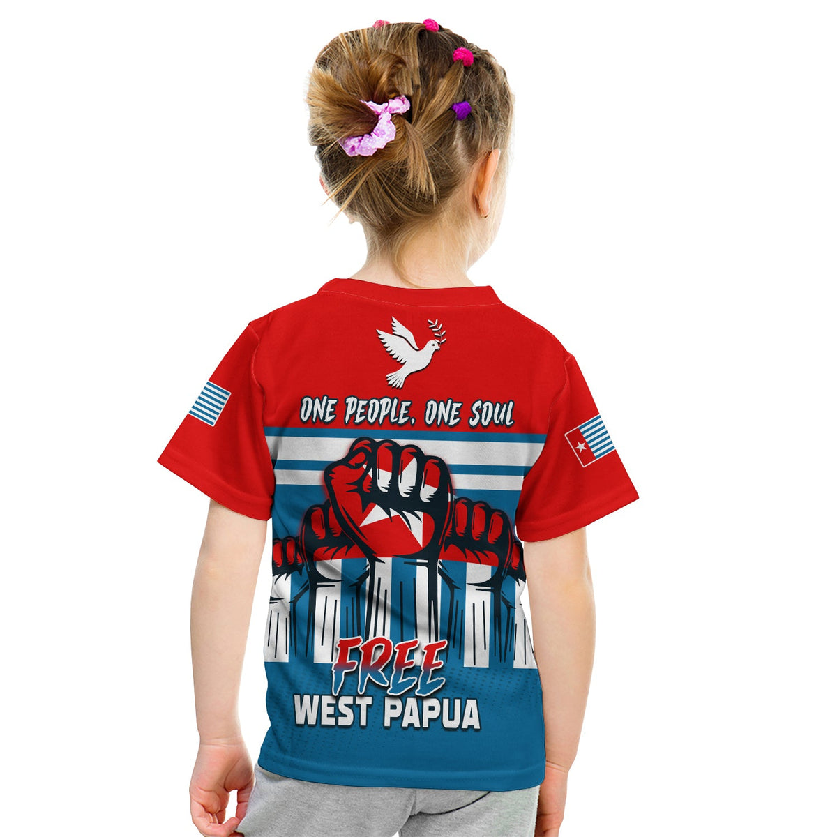 Free West Papua T Shirt KID One People One Soul Strong West Papuan LT13 - Wonder Print Shop