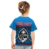 Custom Guam Chamorro T Shirt Latte Stone Blue Polynesian Haligi LT13 - Wonder Print Shop