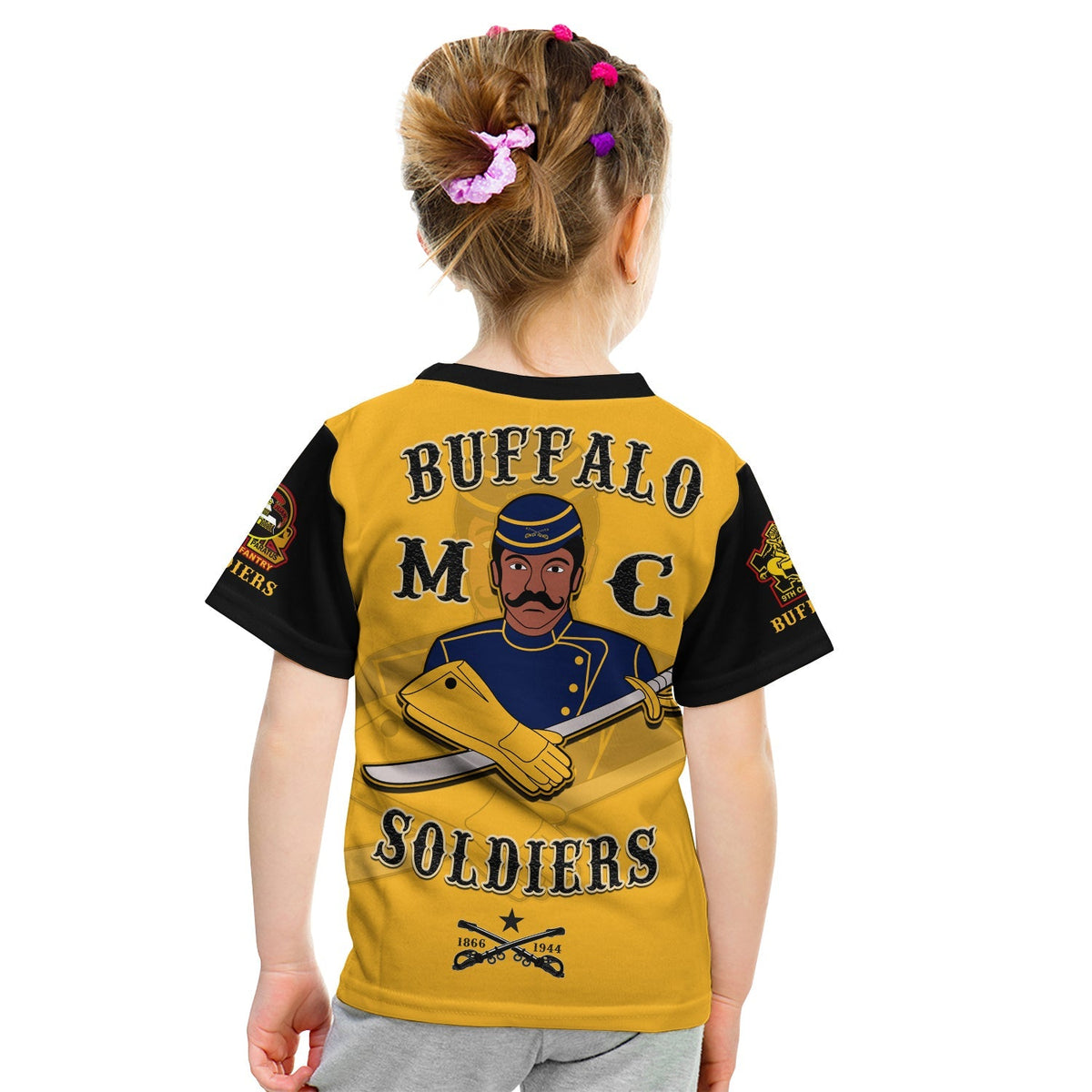 Buffalo Soldiers T Shirt Motorcycle BSMC Club LT13 - Wonder Print Shop