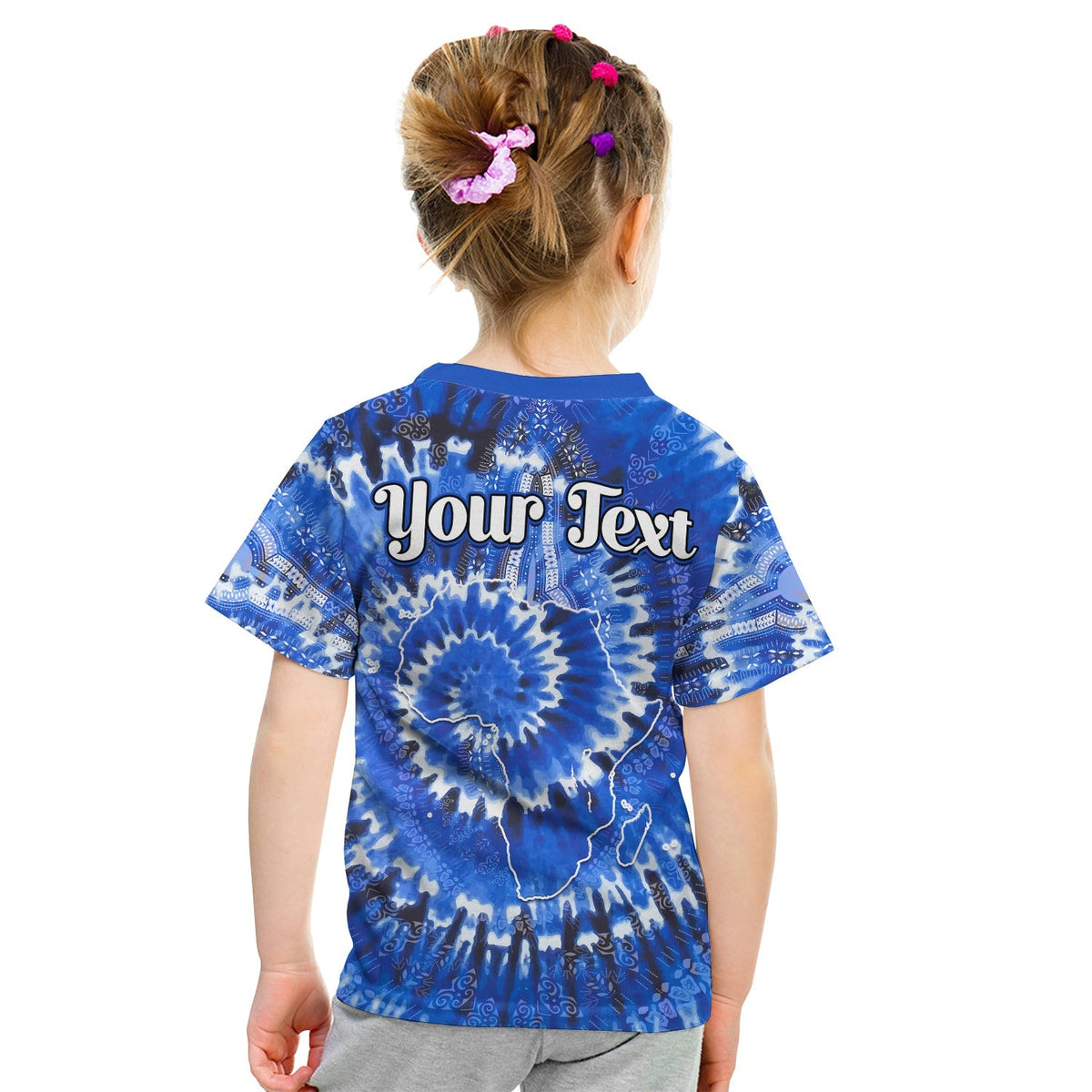 Custom African T Shirt Tie Dye Blue Fashion LT13 - Wonder Print Shop