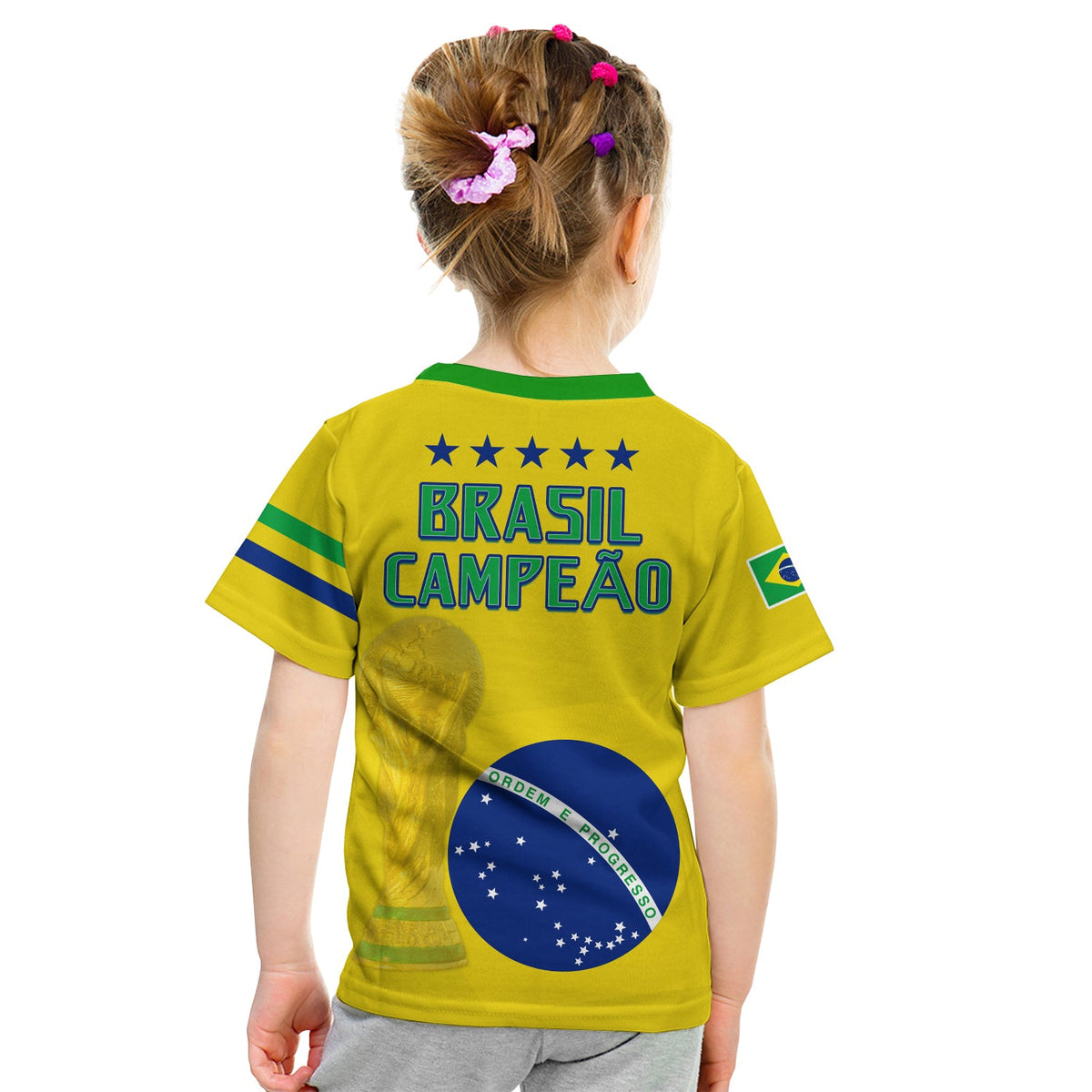 Brazil Football T Shirt KID Go Champions Selecao Campeao LT13 - Wonder Print Shop