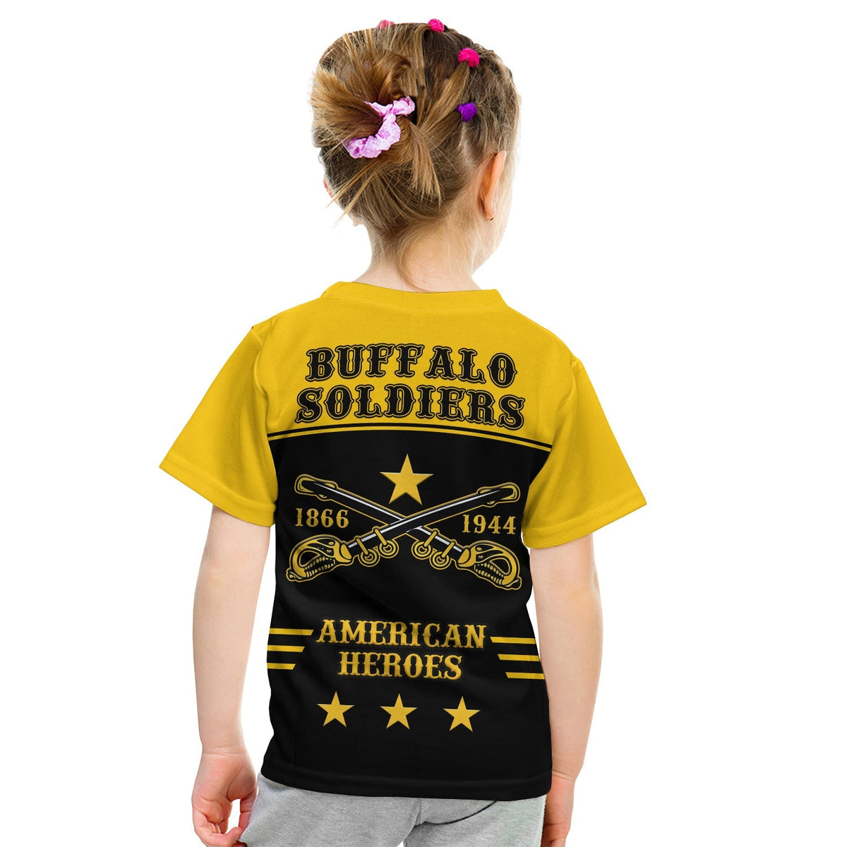 (Custom Text and Chapter) Buffalo Soldiers T Shirt Since 1866 BSMC Anniversary LT13 - Wonder Print Shop
