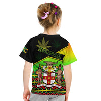 Jamaica Lion T Shirt KID Jamaican Pattern Version Reggae Colors LT13 - Wonder Print Shop