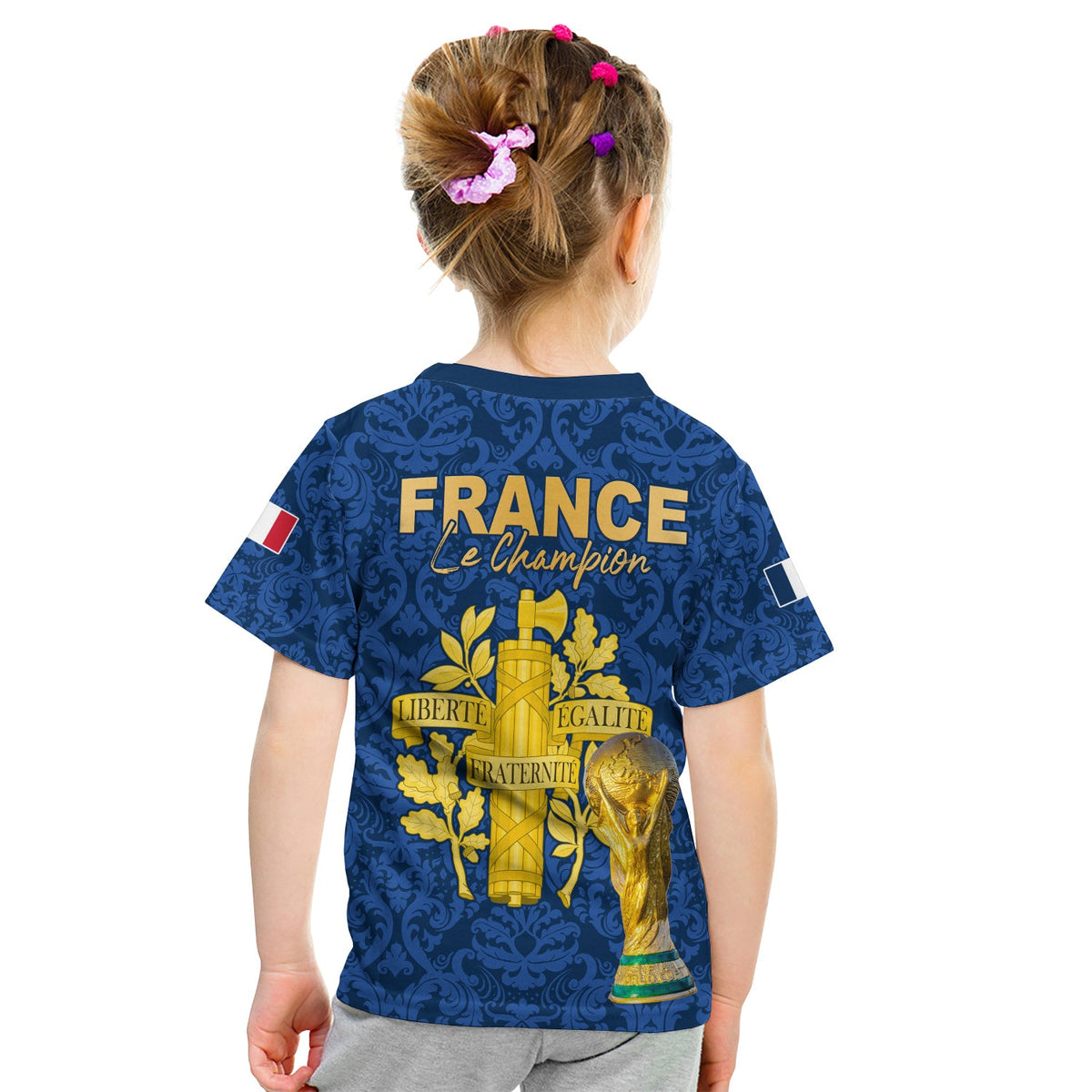 France Football T Shirt Elegant Lily World Cup Les Bleus Le Champion LT13 - Wonder Print Shop