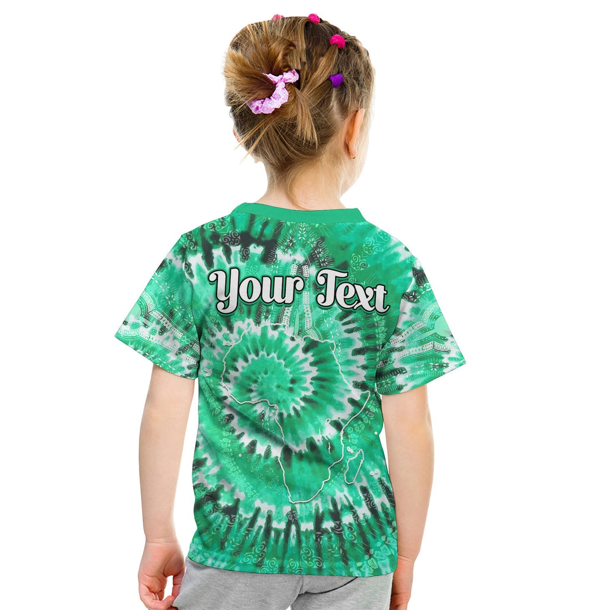Custom African T Shirt Tie Dye Green Fashion LT13 - Wonder Print Shop